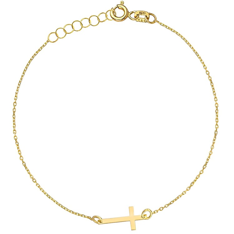 Złota pr.585 Bransoletka z Krzyżykiem - Złoto 585.jpg