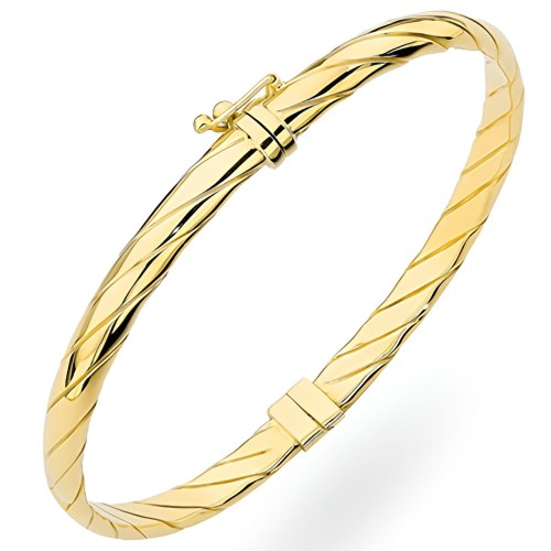 Złota pr.585 Bransoletka Sztywna Zdobiona w Poprzek - Złoto 585.jpg