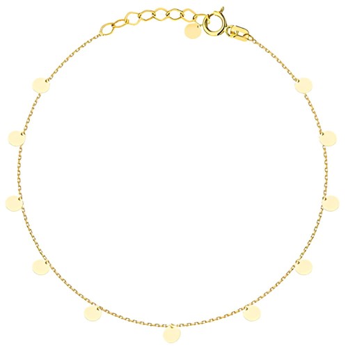 Złota p.585 Bransoletka z Delikatnymi Pełnymi Kółkami - Złoto 585.jpg