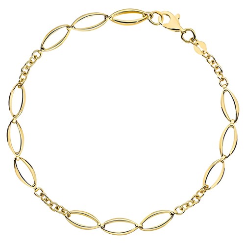 Złota pr.585 Bransoletka Potrójne Owale - Złoto 585.jpg