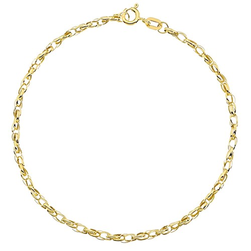 Złota pr.585 Bransoletka Podwójne Owalne Rolo - Złoto 585.jpg