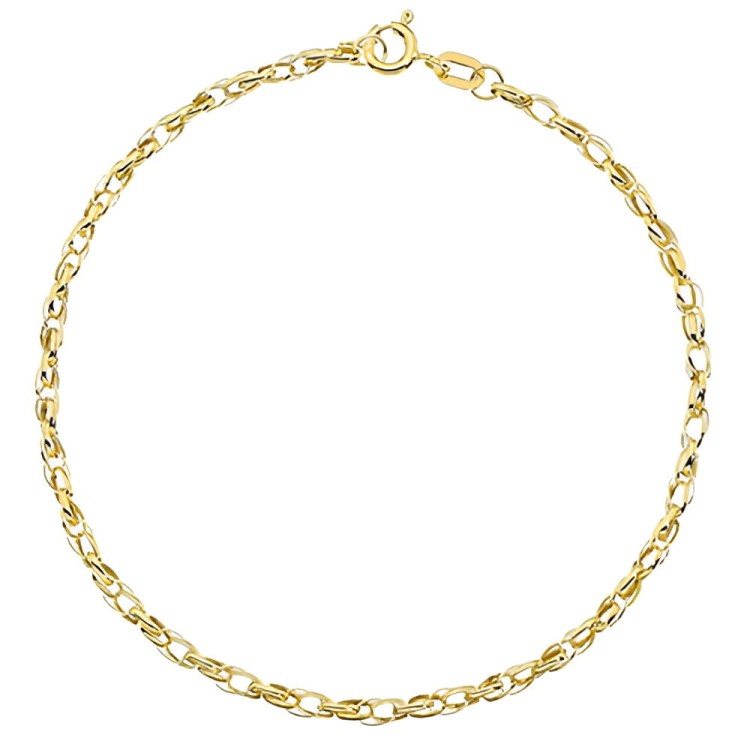 Złota pr.585 Bransoletka Podwójne Owalne Rolo - Złoto 585.jpg