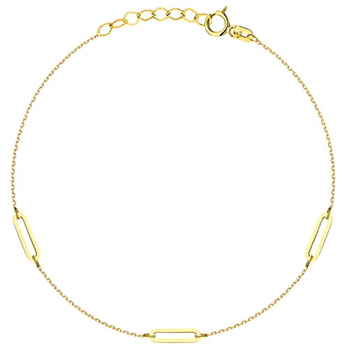 Złota pr.585 Bransoletka z Trzema Długimi Ogniwami - Złoto 585.jpg