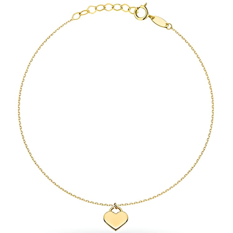 Złota pr.585 Bransoletka z Wiszącym Sercem - Złoto 585.jpg