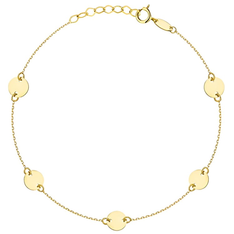 Złota pr.585 Bransoletka Pełne Kółka - Złoto 585.jpg