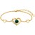 Srebrna Bransoletka 925 Pozłacana 24K z Intensywnym Kryształem Emerald.jpg