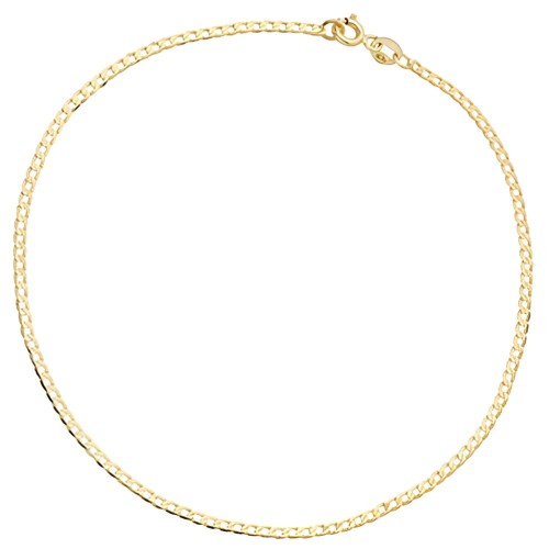 Złota pr.585 Bransoletka na Nogę Splot Pancerka Gładka - Złoto 585.jpg