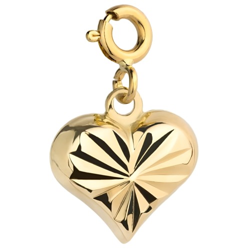 Złota pr.585 Zawieszka/Charms Diamentowane Serce - Złoto 585.jpg