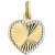Złota pr.585 Zawieszka Diamentowana Serce w Dwóch Kolorach Złota - Złoto 585.jpg