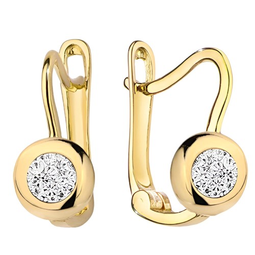 Złote Kolczyki Ring Wypełniony Cyrkoniami - Złoto 585.png