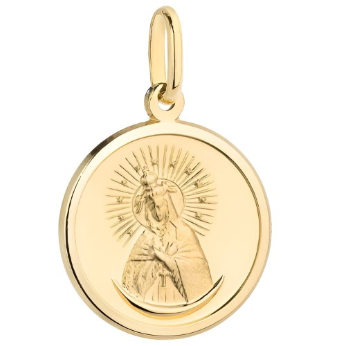 Złoty Medalik Matka Boska Ostrobramska - Złoto 585 - Prezent na Bierzmowanie.jpg