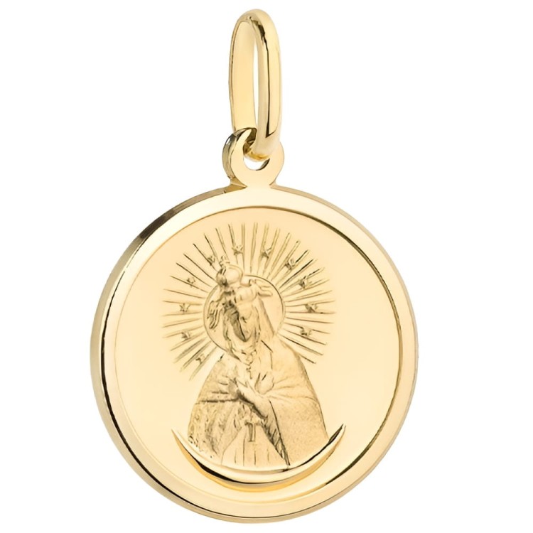 Złoty Medalik Matka Boska Ostrobramska - Złoto 585 - Prezent na Bierzmowanie.jpg