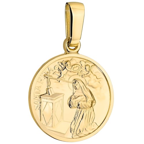 Złoty Medalik Święta Rita- Złoto 585 - Prezent na Komunię.jpg
