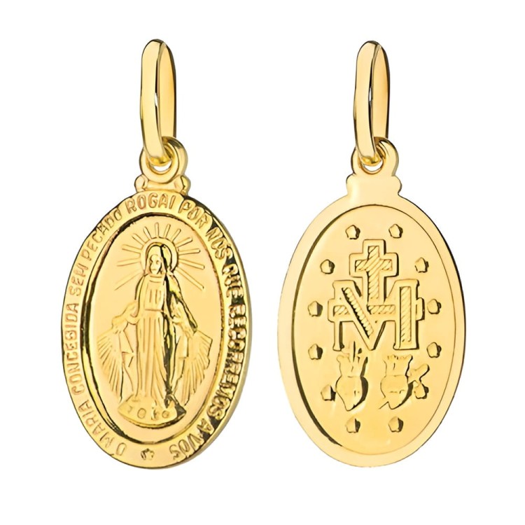 Złoty Medalik Matka Boska (średni) pr. 585 - Prezent na Chrzest.jpg