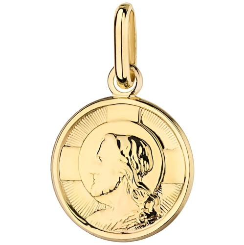 Złoty Medalik Okrągły z Wizerunkiem Jezusa - Złoto 585.jpg