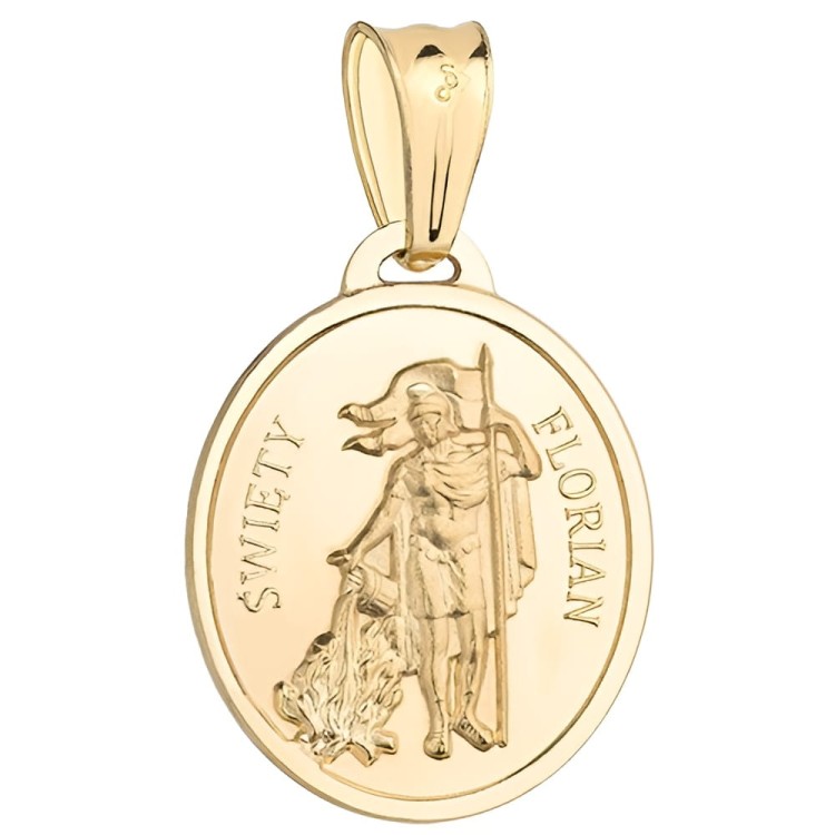 Złoty Medalik św. Florian - Złoto 585 .jpg