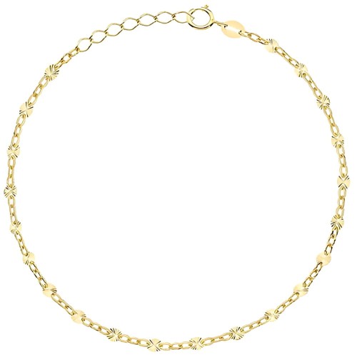 Złota Bransoletka z Diamentowanymi Kółeczkami - Złoto 585.jpg