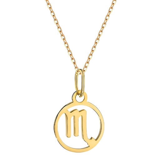 Złoto 585 Znak Zodiaku Skorpion - Złoty Naszyjnik Prezent dla Skorpiona.jpg