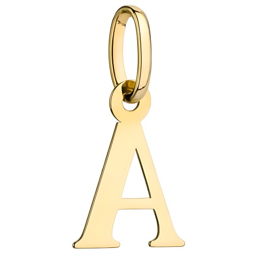 Złota Zawieszka Literka A 1,7 cm - Złoto 585 - Prezent na Święta .jpg