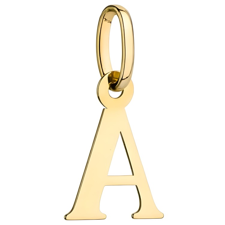 Złota Zawieszka Literka A 1,7 cm - Złoto 585 - Prezent na Święta .jpg