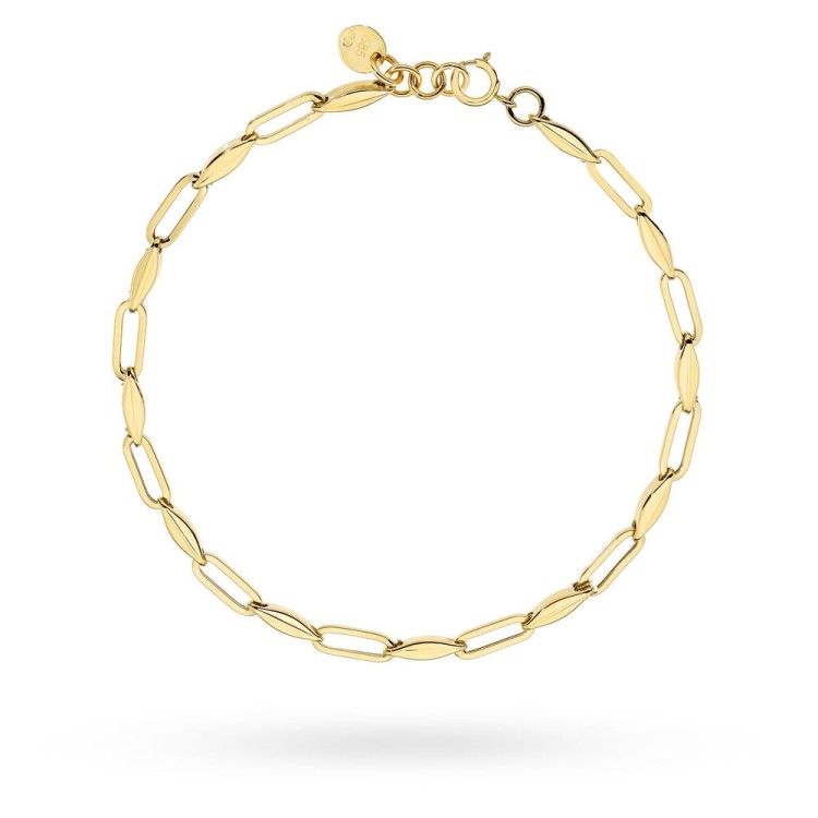 Bransoletka złota ogniwa i elipsy