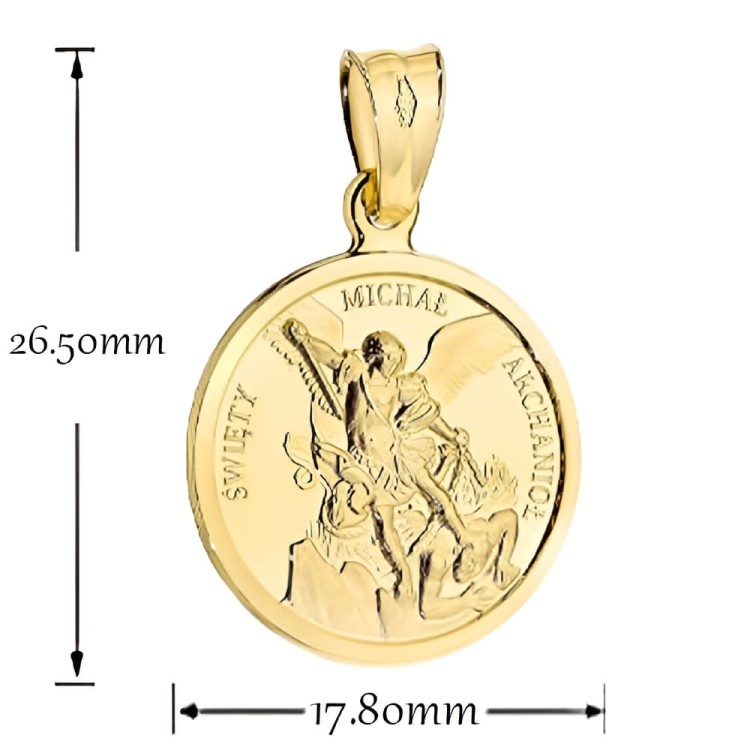 Medalik Złoty Święty Michał Archanioł w Kółku – Złoto 585.jpg