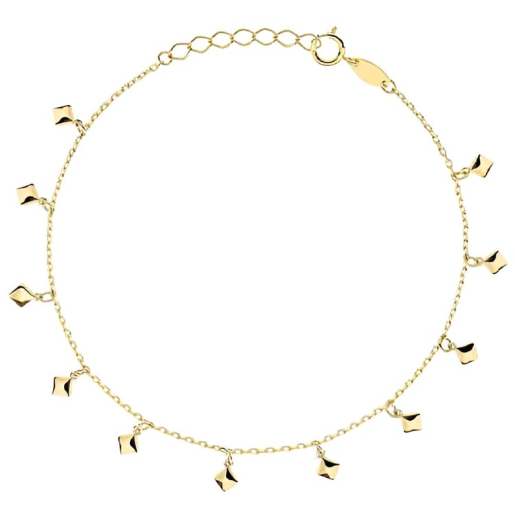 Bransoletka Złota 585 Z Wiszącymi Rombami .jpg