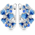 Kolczyki Srebrne 925 Kwiaty Niebieskie Cyrkonie | Mennica Świdnicka.png