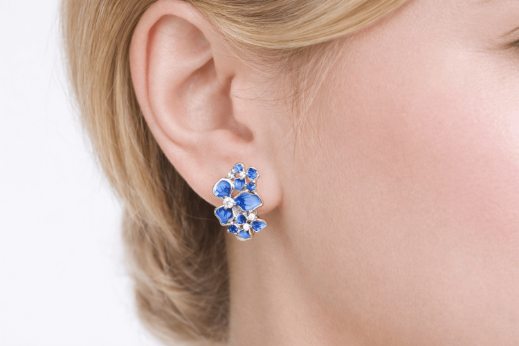 Kolczyki Srebrne 925 Kwiaty Niebieskie Cyrkonie | Mennica Świdnicka.png
