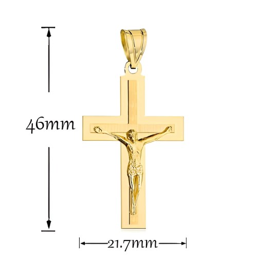 Złoty Krzyżyk 585 z Jezusem – Satynowe Zdobienie.jpg