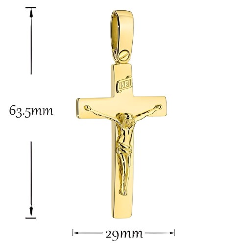 Złoty krzyż z ukrzyżowanym Jezusem – zawieszka złoto 585.jpg