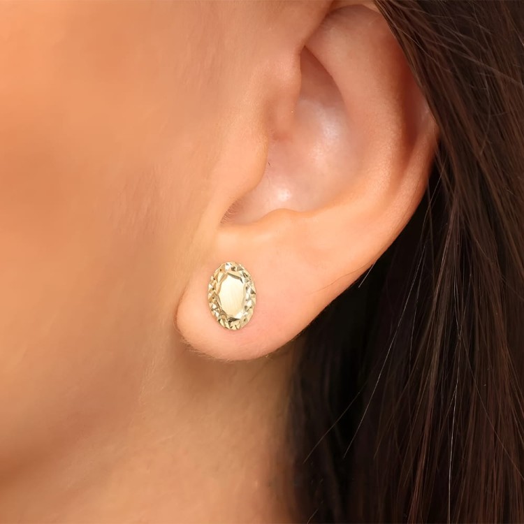 Owalne Kolczyki Złote Sztyfty Diamentowane Złoto Próby 585 Eleganckie.jpg