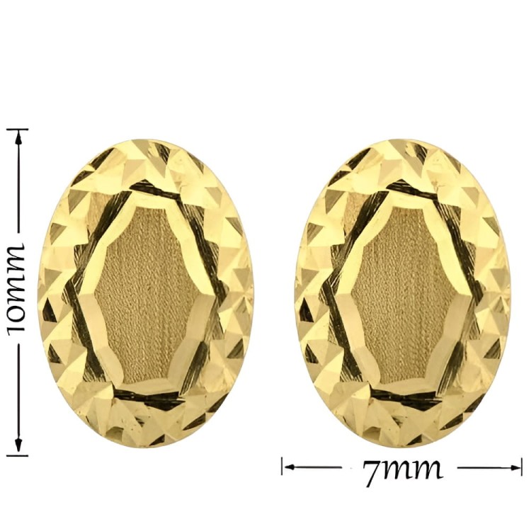 Owalne Kolczyki Złote Sztyfty Diamentowane Złoto Próby 585 Eleganckie.jpg