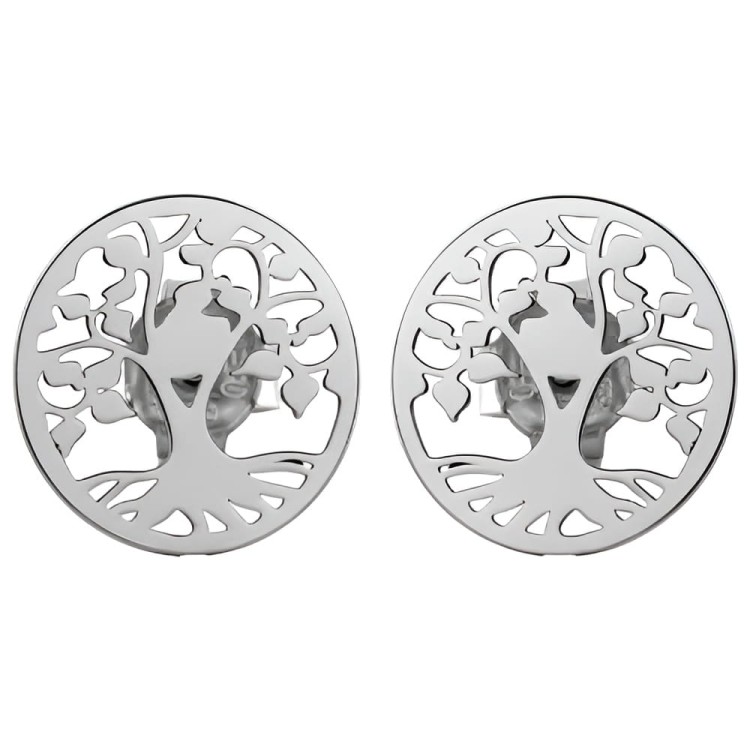Kolczyki Srebrne Ażurowe Kółka z Drzewem Szczęścia – Sztyft – Srebro 925.jpg
