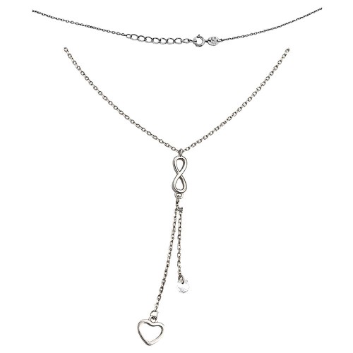 Srebrny Naszyjnik Serce Nieskończoność i Cyrkonia Srebro 925 .jpg