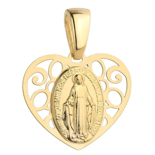 Medalik Złoty Cudowny w Ażurowym Sercu – Złoto Próby 375.jpg