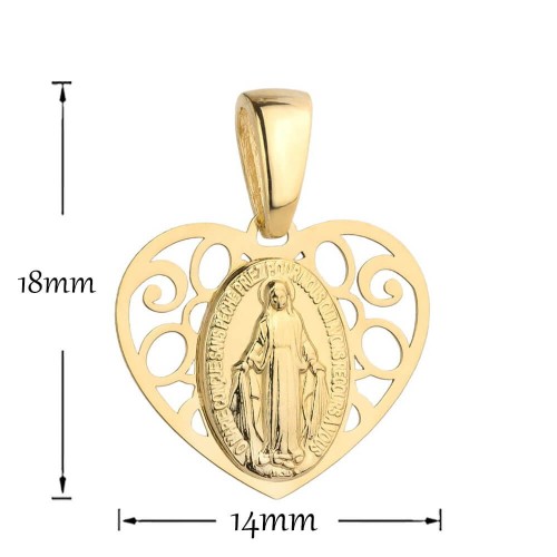 Medalik Złoty Cudowny w Ażurowym Sercu – Złoto Próby 375.jpg