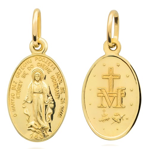 Medalik Złoty Cudowny Mały – Zawieszka, Złoto Próby 375.jpg