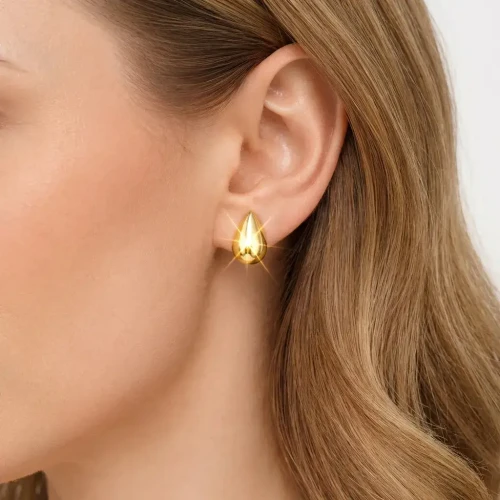 Złote pr.585 Kolczyki Krople Złoto 585 - Idealne na Prezent dla Kobiety.webp
