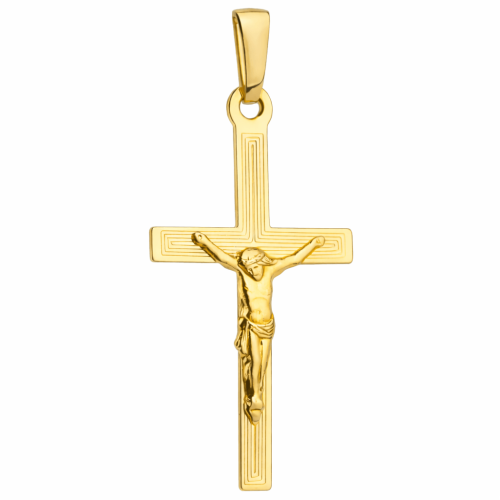 Krzyżyk Złoty z Jezusem – Krucyfiks, Złoto Próby 375.png