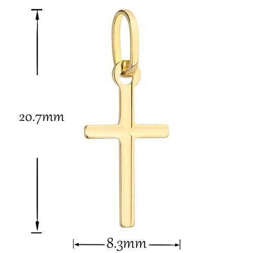 Krzyżyk Złoty Delikatny Żłobiony Mały – Złoto Próby 375.jpg
