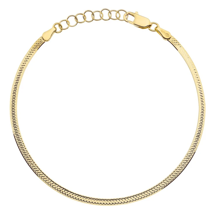 Złota Bransoletka Jednostronnie Diamentowana 2,5 mm – Z Przedłużką, Złoto Próby 585.jpg