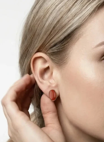 Srebrne 925 Kolczyki Jaspis Pozłacane 24 K SztyftyKamień Naturalny.webp