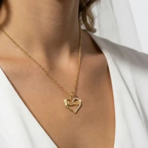 Naszyjnik Mama Srebro 925 Pozłacane Celebrytka Prezent Dla Mamy.webp