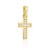 Krzyżyk złoty mały wysadzany cyrkoniami