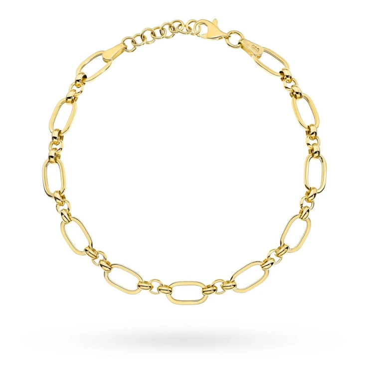 Bransoletka złota ogniwa i kółeczka