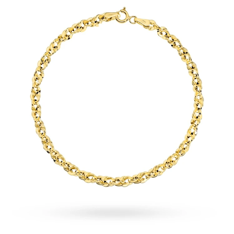 Bransoletka złota - splot irydia szeroki