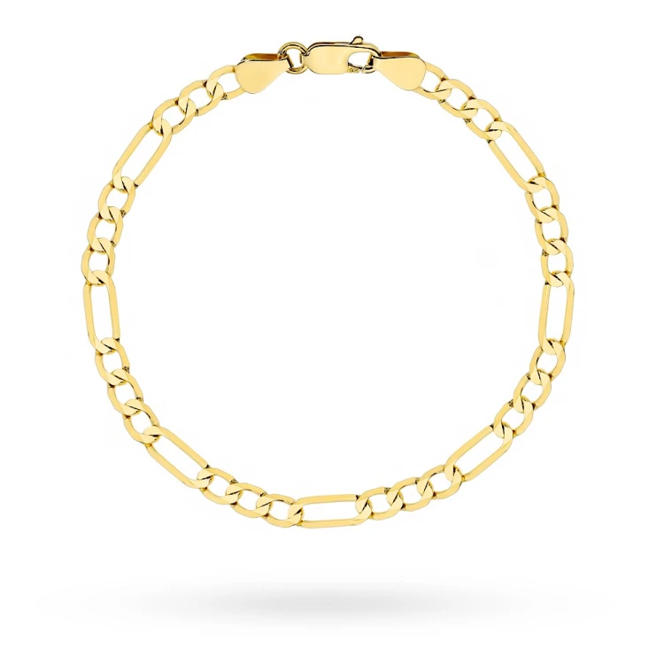 Bransoletka złota o splocie figaro