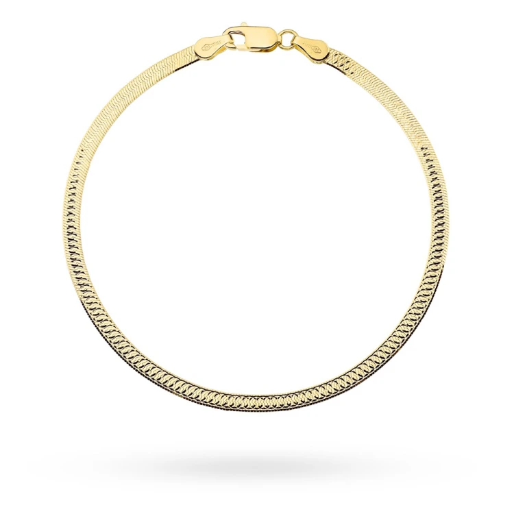 Bransoletka złota jednostronnie diamentowana 3mm