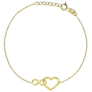 Bransoletka złota serce splecione ze znakiem nieskończoności 585.jpg
